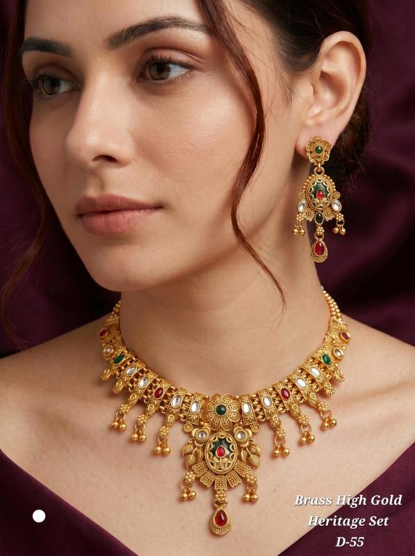 Harss high gold heritage set D 55 Wholesale artificial jewellery suppliers in Delhi