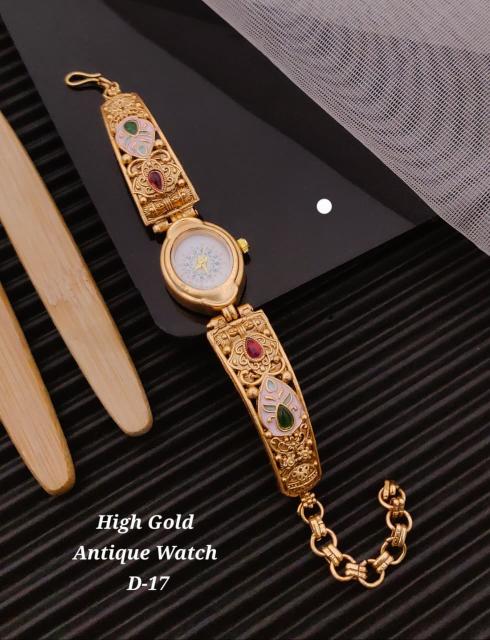 High gold antique watch D 17 Artificial jwellery wholesale in Ahmedabad