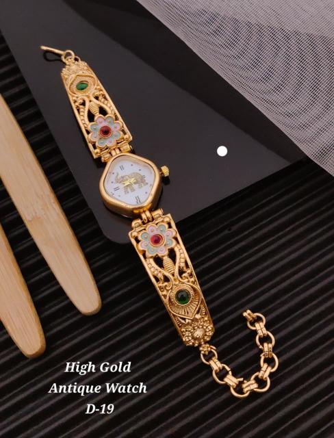 High gold antique watch D 19 Wholesale imitation jwellery in Ahmedabad