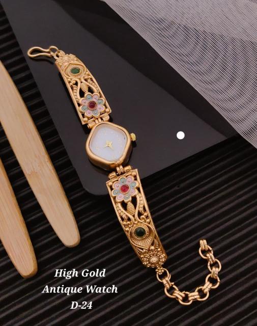 High gold antique watch D 24 Ahmedabad artificial jwellery market