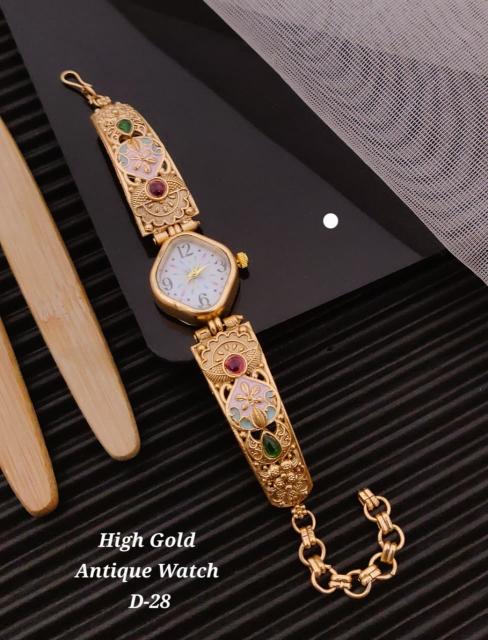 High gold antique watch D 28 Bulk artificial jwellery suppliers