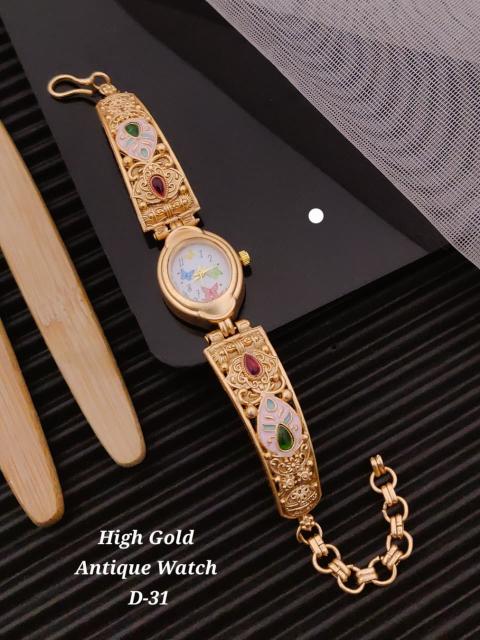 High gold antique watch D 31 Indian artificial jwellery wholesale