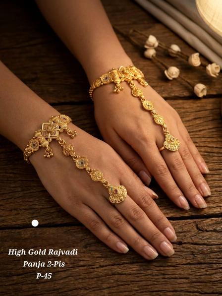 High gold rajvadi panja p 45 Wholesale fashion accessories Delhi