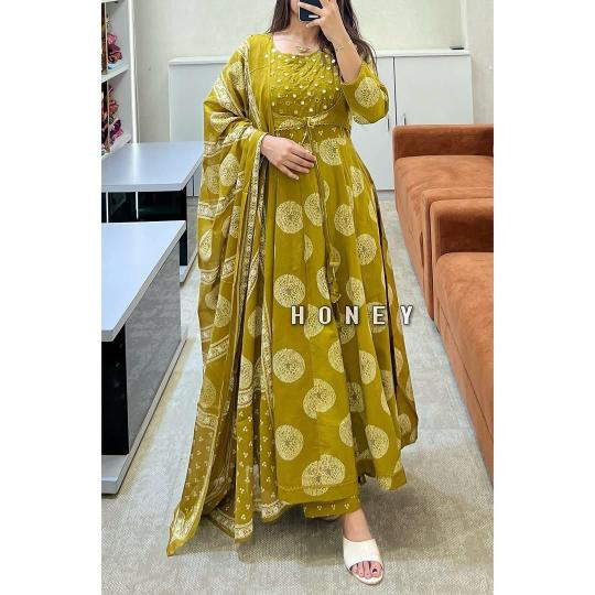 Jaipuri anarkali 3pcs wholesale kurti buy online