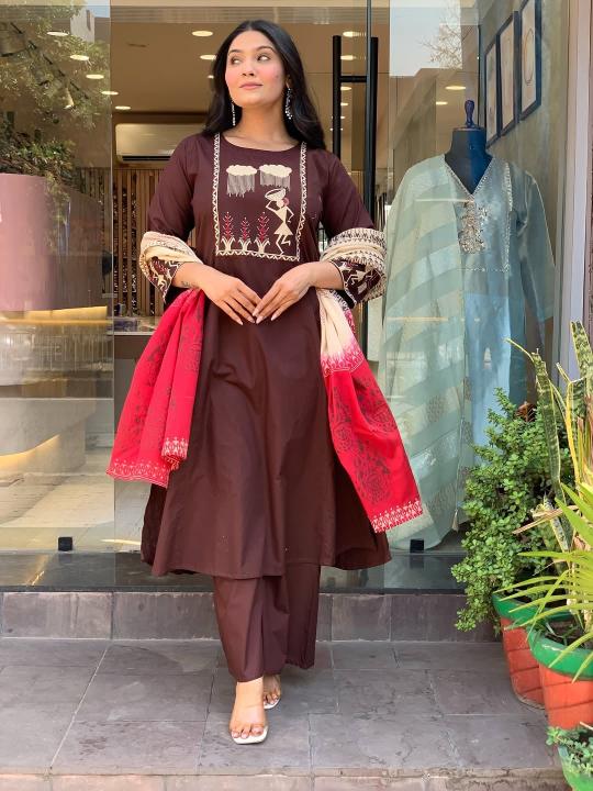 Jaipuri cotton 3pcs wholesale kurti market in navi mumbai 