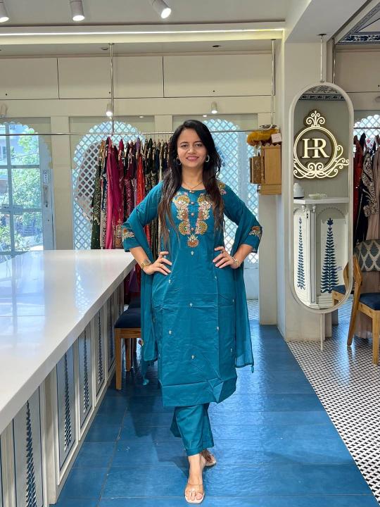 Jaipuri cotton 3pcs wholesale kurti pant set 