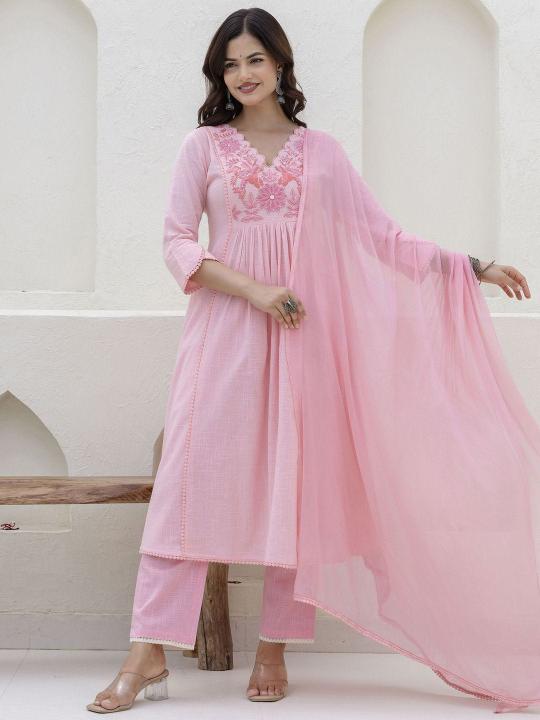 Jaipuri v-neck 3pcs wholesale kurtis online india with cash on delivery 