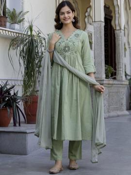 Jaipuri v-neck 3pcs wholesale kurtis online indiq 