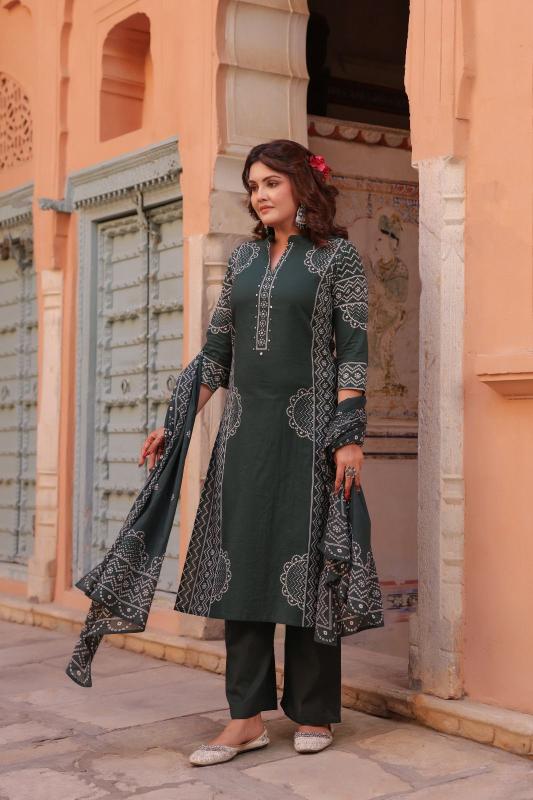 Janni cotton 3pcs wholesale kurtis catalog 