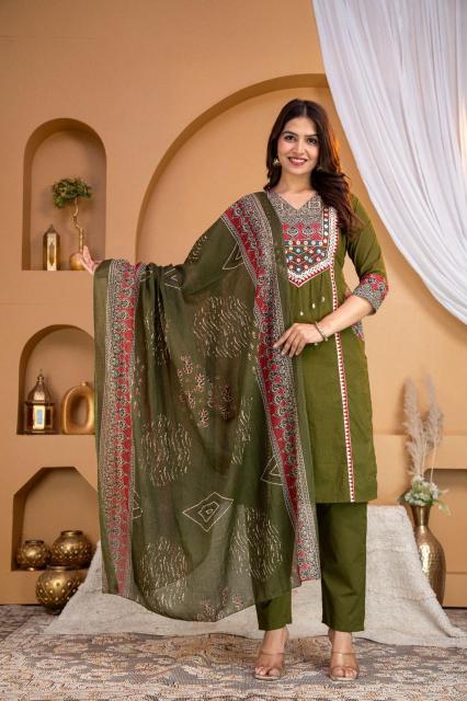 Janni cotton 3pcs wholesale kurtis in india 
