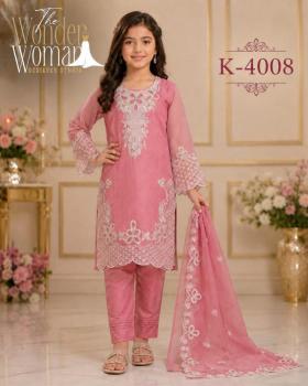K 4008 Organza Kids party wear kurtis in Surat