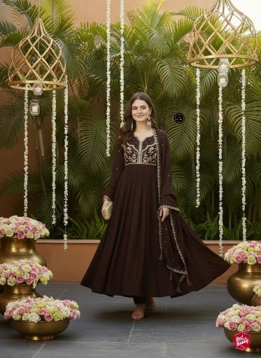 Krunique 3pcs wholesale embroidery work kurti 