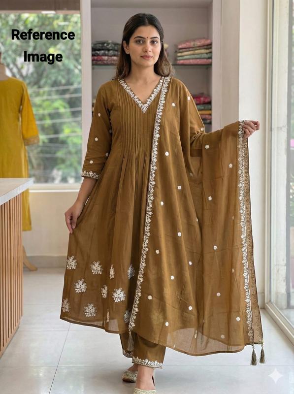 Krunique anarkali 3pcs wholesale dress kurti shop in chennai 