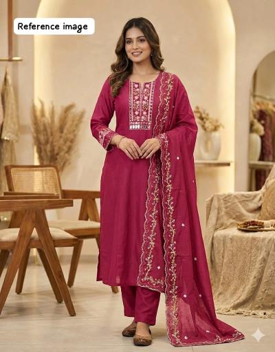 Krunique anarkali 3pcs wholesale kurti cotlog 