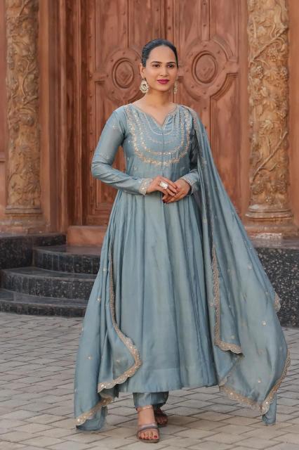 Krunique anarkali 3pcs wholesale kurti market in nagpur 