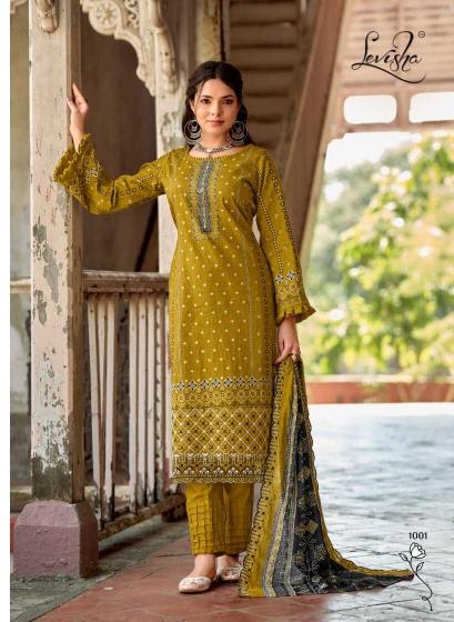 Levisha zubia cotton wholesale dress material shop 