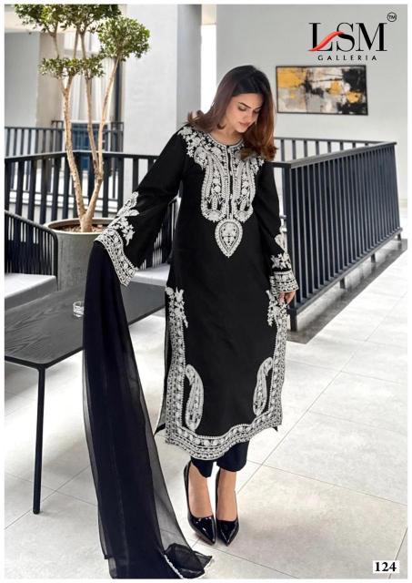 Lsm black & white vol-2  wholesale lawn cotton dress material 