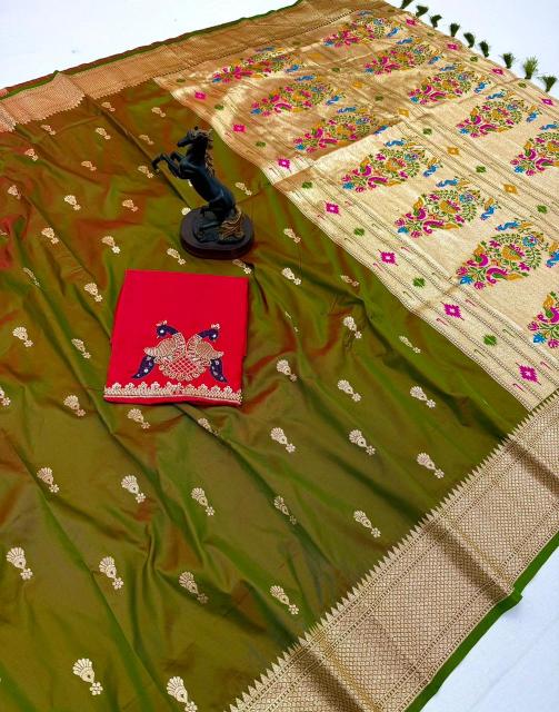 Malhar jumkha paithani silk saree wholesale price