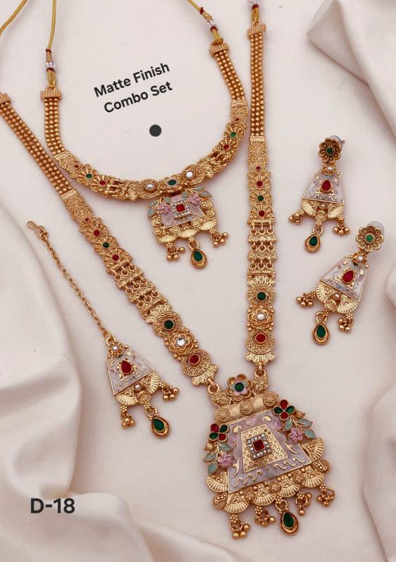 Matte Finish combo set D 18 Artificial jewelry manufacturers