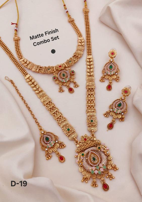 Matte Finish combo set D 19 Wholesale artificial jewelry suppliers