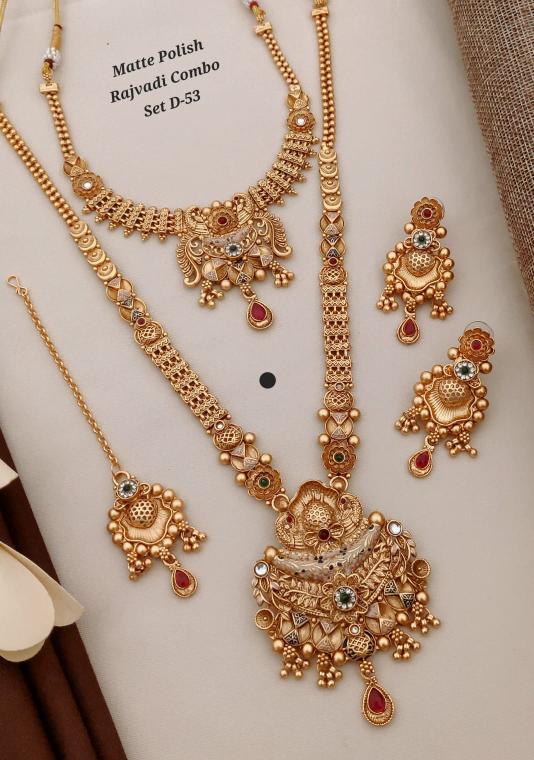 Matte Finish combo set D 53 Artificial jewelry suppliers in Delhi