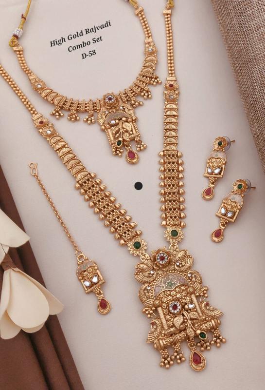 Matte Finish combo set D 58 Designer artificial jewelry