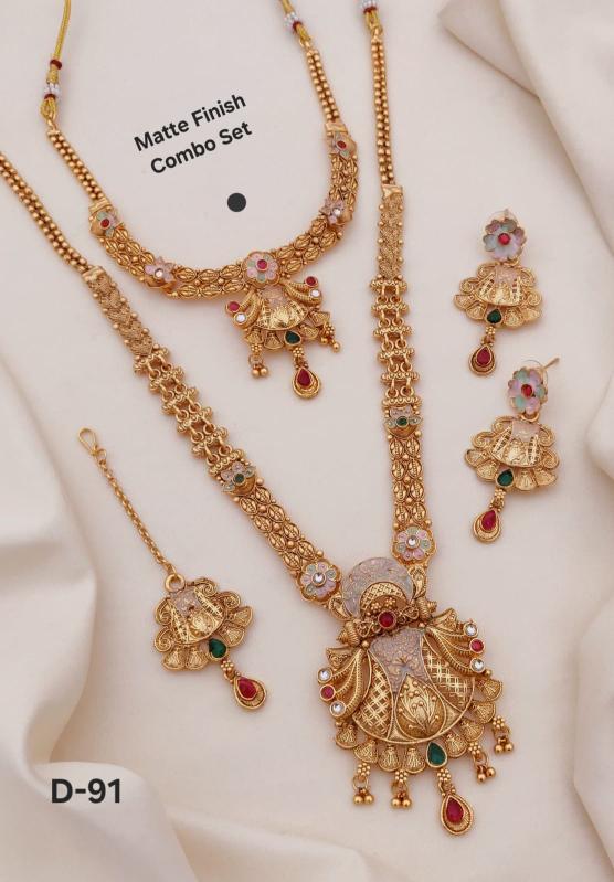 Matte Finish combo set D 91 Artificial jewelry exporters
