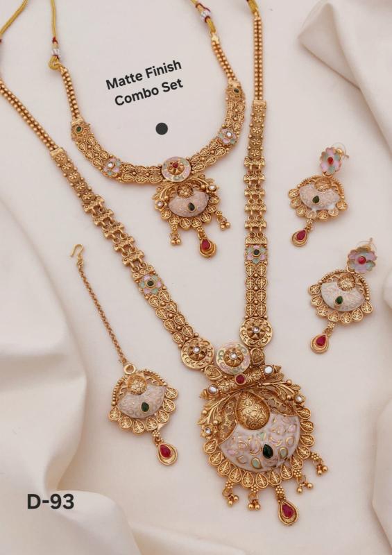 Matte Finish combo set D 93 Indian artificial jewelry wholesalers