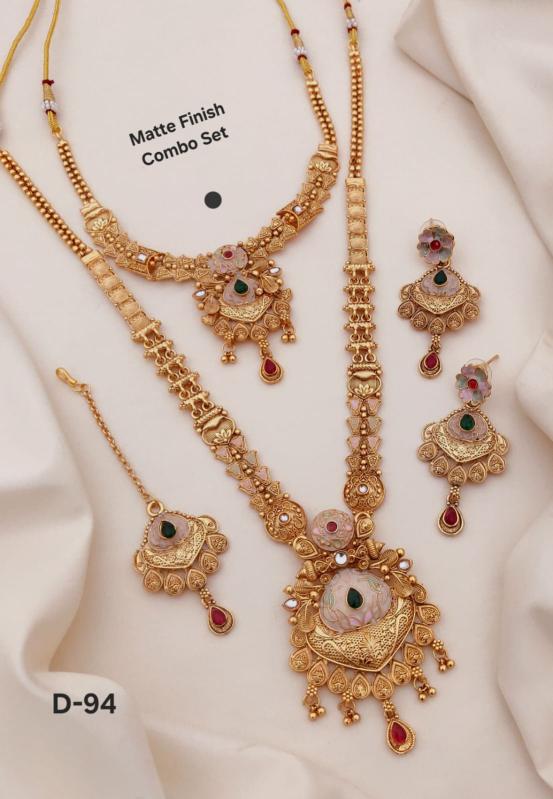 Matte Finish combo set D 94 Artificial jewelry market in India
