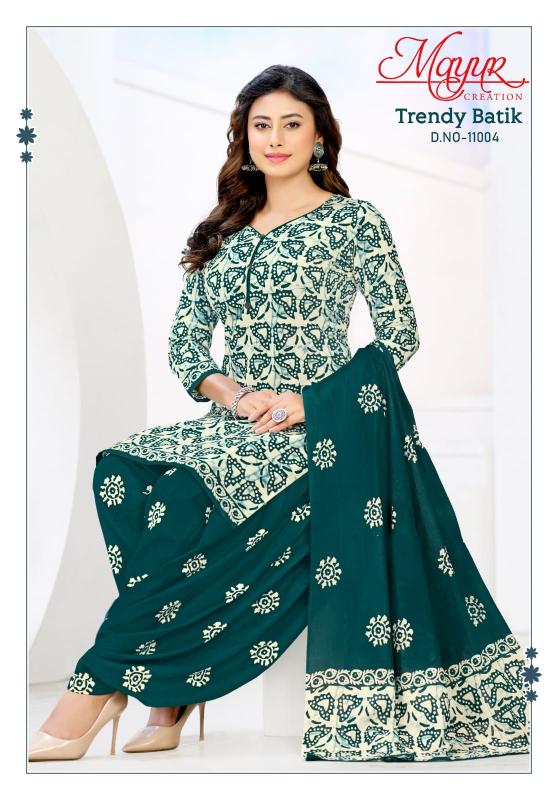 Mayur creation trendy batik vol- 11 wholesale dress materials in surat 