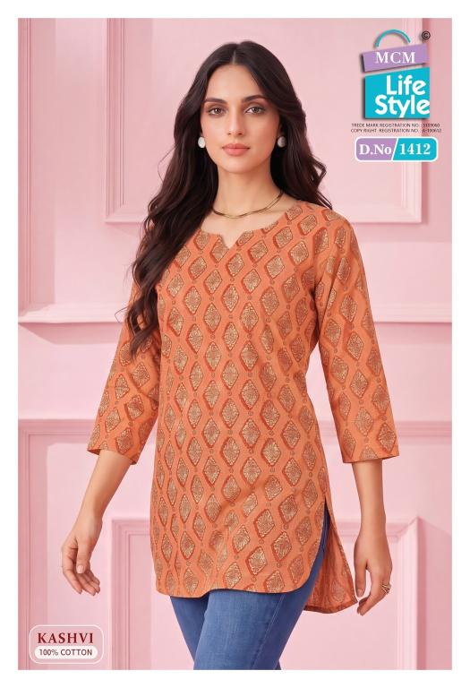 MCM kashvi vol-14 short top wholesale kurtis cotton 