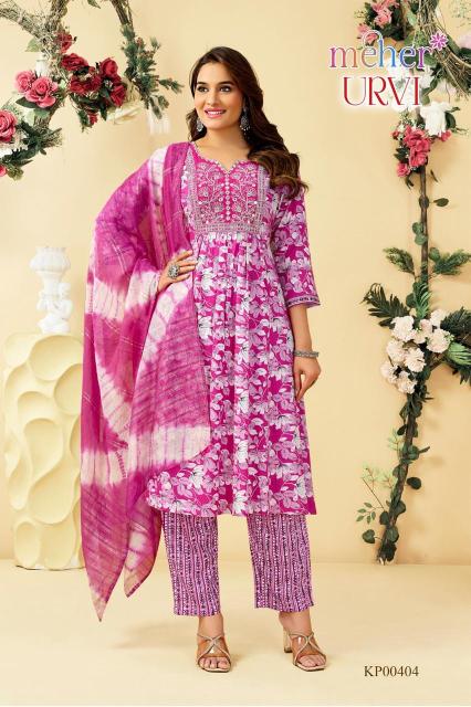 Meher urvi 3pcs wholesale kurti with plazo 