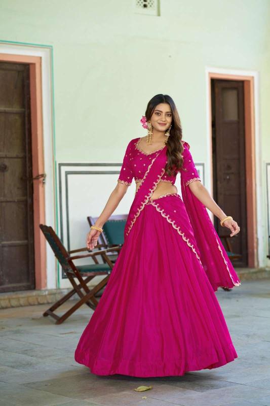 MEHERVA Chinon PNK Low price lehenga choli in Surat