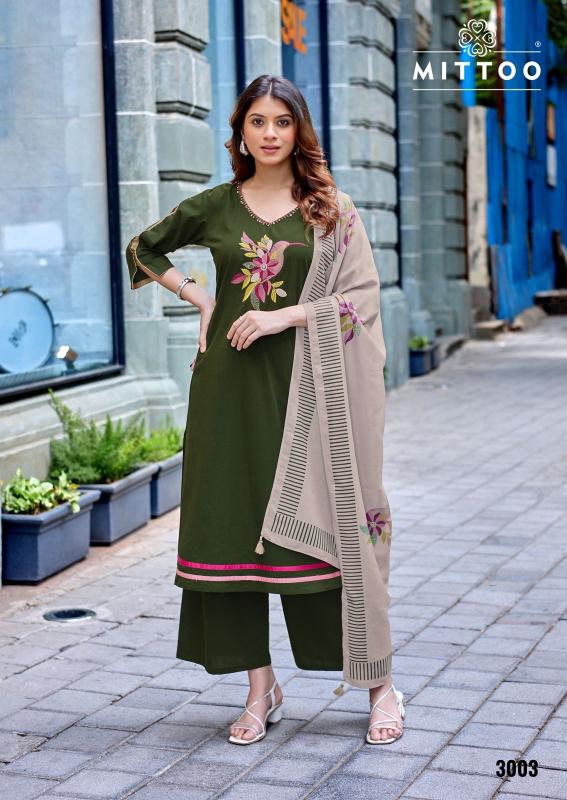 Mittoo resham 3pcs wholesale kurti with dupatta 