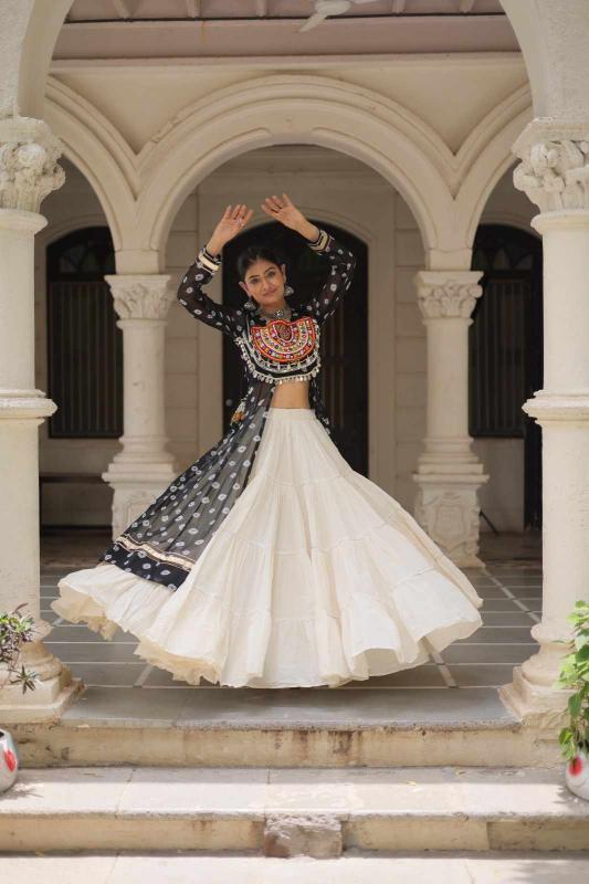 NAVRATRI COLLECTIONS KA 5053 Cotton Black Lehenga choli wholesale market in Mumbai