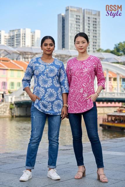 Ossm style 198 short top wholesale kurti market ahmedabad 