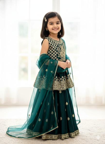 Presenting New Designer Chinon Silk Surat kids wear wholesale market