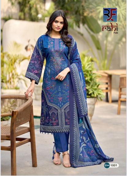 Rahi fab red orchid vol-1 karachi dress materials wholesale 