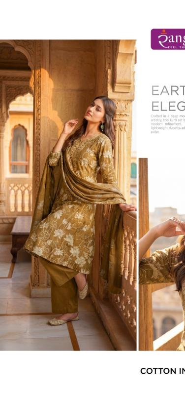Rangmaya cotton invite 3pcs wholesale kurti dealers in chennai