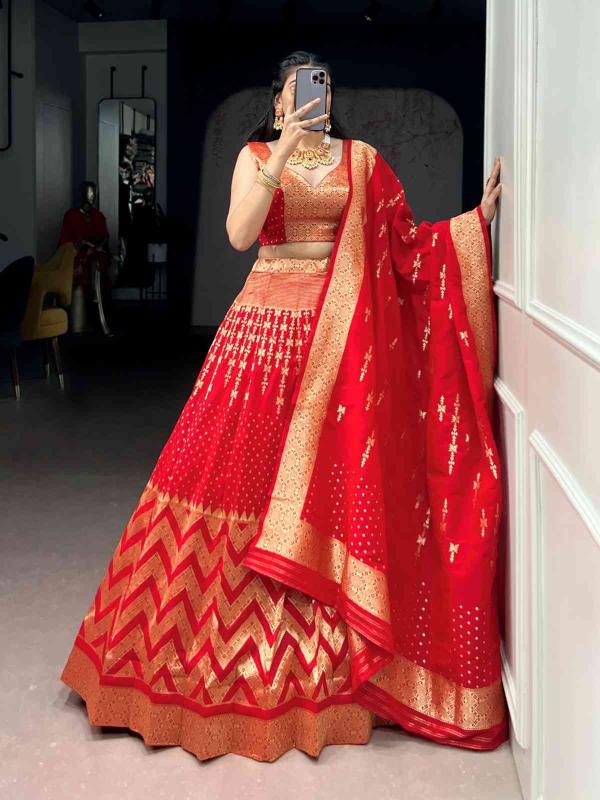 Regal Silk Red Bridal lehenga choli wholesale