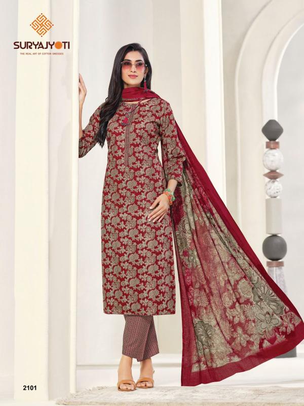 Suryajyoti zion cotton vol-21 dress materials wholesale in bangalore