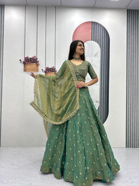 Tapi 320 Mosh Rama Blue Ethnic lehenga market in Kolkata
