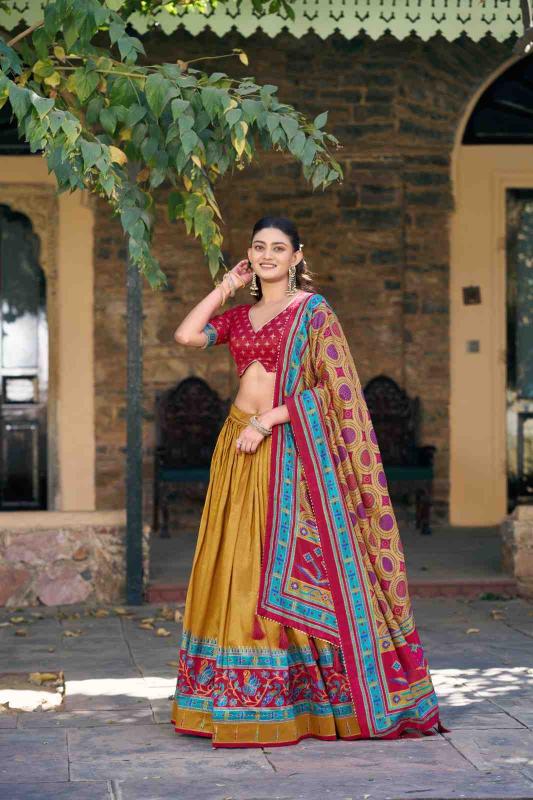 Taraa L 1255 Tasar Silk Wholesale lehenga choli distributors