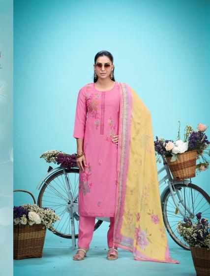 Triple A rukmani heavy indian work dress material wholesale catalogue 