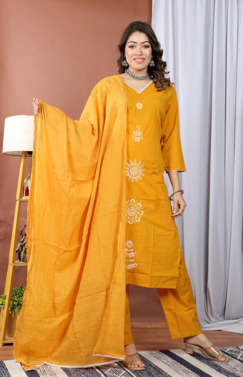 Valerius cotton 3pcs wholesale designer kurtis plazo set 