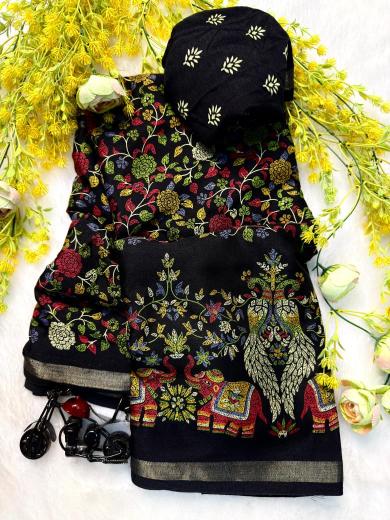 Vastrangan ajrakh style cotton saree wholesaler 