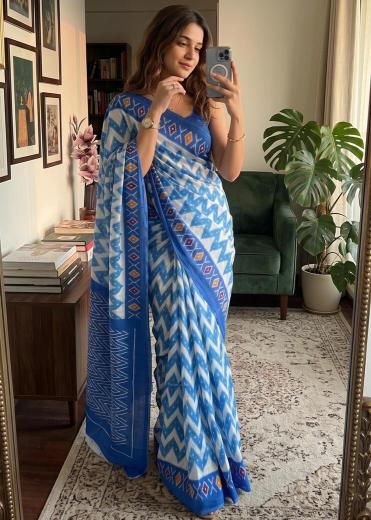 Vastrangan cotton ikkat sarees at lowest price online 