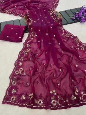 Vastrangan fandy chiffon wholesale saree for women 