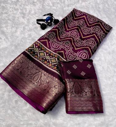Vastrangan foil print buy wholesale saree online 