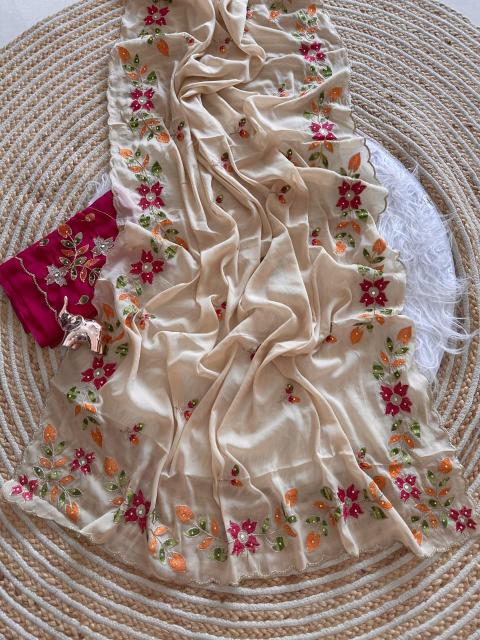 Vastrangan saffron saree best womens wholesale clothing 